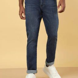 Wrangler Dark Blue Cotton Skinny Fit Jeans-picture-18