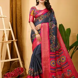 Mitera Ethnic Motifs Zari Art Silk Banarasi Saree-image-80