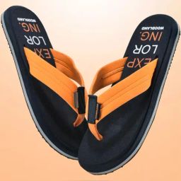 Woodland Men's Yellow Flip Flops-48