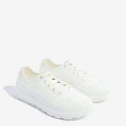LUNA BLU by Westside White Lace-Up Sneakers-image-50
