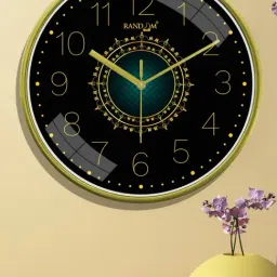 Random White & Beige Printed Analogue Wall Clock-image-64