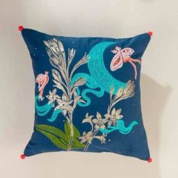 Freedom Tree Moonlit Blue Cotton Duck Cushion Cover - 18 x 18 Inches-98