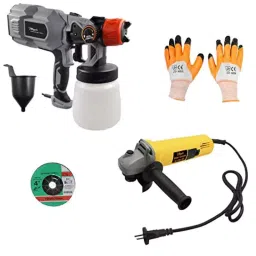 Hillgrove HGCM47M1 Angle 550W Grinder, Gloves, Copper Nozzle Paint Sprayer Gun Machine-29