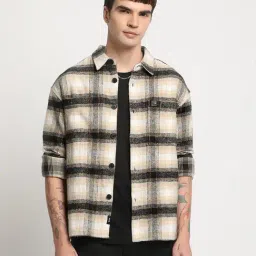 The Bear House Multicolored Cotton Regular Fit Checks Shacket-picture-16