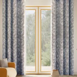 Haus & Kinder Grey Whispering Willows Polyester Door Curtains 7 Ft - Pack of 2-image-79