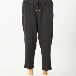 Mustard Black Regular Fit Pants-picture-13