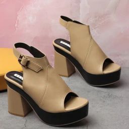 Elle Women's Beige Back Strap Sandals-picture-38