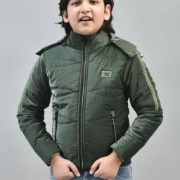 Crimsoune Club Kids Green Solid Full Sleeves Puffer Jacket-image-63