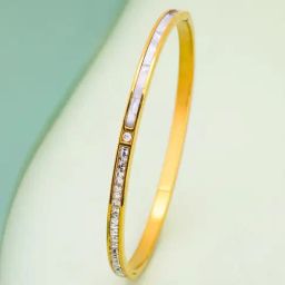Kushal's Fashion Jewellery White Gold Polished Trendy Kada for Women-picture-22