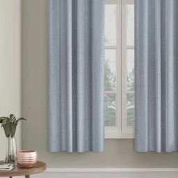 Hosta Homes Silver Polyester 6 ft Blackout Window Curtain-46