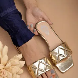 Shoetopia Kids Rose Gold Casual Sandals-image-4