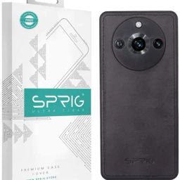 Sprig Matte Leather Back Cover for Realme Narzo 60 Pro 5G (Black)-image-72