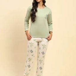 Global Republic Green Graphic Pyjama Sets-11