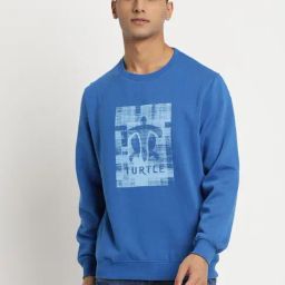 Turtle Blue Regular Fit Printed Sweatshirt-picture-34