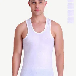 CAVENDERS Men Pack Of 5 Pure Cotton Undershirt Vests White Premium quality Dno-v397st-image-82