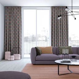 SPACES DRAPE STORY Elegent Grey Polyester 9 ft Long Door Curtain - Set of 2-image-20