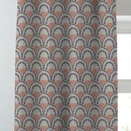 SPACES DRAPE STORY Elegent Grey Polyester 5 ft Window Curtain - Set of 2 image 2