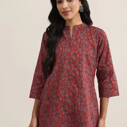 Libas Printed Boat Neck Kurti-image-84