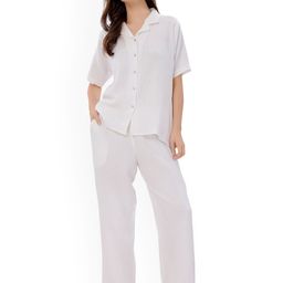Piu Women Pure Cotton Lapel Collar Night suit-image-97