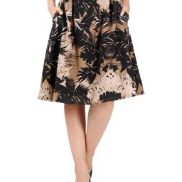 Miss Chase Multicolor Printed Below Knee Skirt-image-23