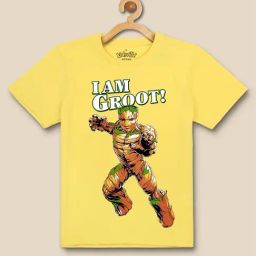 Kidsville Yellow Cotton Printed T-Shirt-picture-42