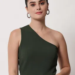 Orchid Blues Women Green One Shoulder Top-image-47