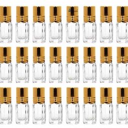 hunky dory 48pcs 3ml Empty Reusable Essentail Oil Roll on Glass Bottles For Beauty Use image 4
