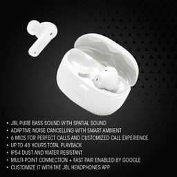 JBL New Launch Tune Beam 2 TWS, ANC Earbuds, 48Hr Playtime,Dual Connect, Ambient Aware, Relax Mode, Customized EQ with Headphones App, 6 Mics for Clear Calls, Spatial Sound, Personi-Fi 3.0 (Black) image 2