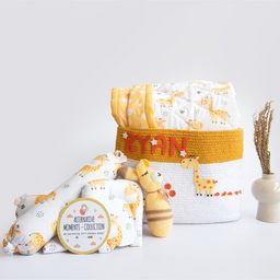 Yellow Doodle Baby Giraffe Organic Bedding Gift Basket - Yellow-image-80