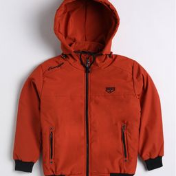TOONYPORT Full Sleeves Solid Quilted Winter Jacket - Orange-picture-16
