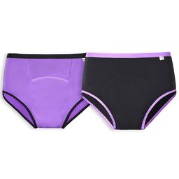 SuperBottoms Pack Of 2 Maxabsorb Stain Proof Most Absorbent Period Panties - Lilac & Black-image-37