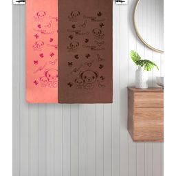 FABINALIV Set of 2 Multicolor Cartoon 300 GSM Cotton Kids Bath Towels (115X60 cm)-image-76