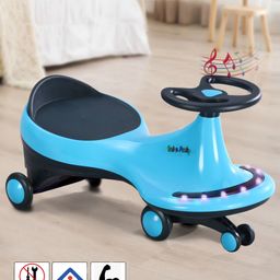 Streetzo Magic Swing Car with Lights Music & PU Wheels -Blue-17