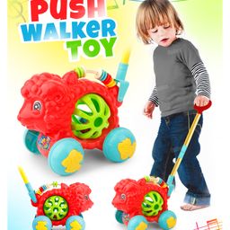 Fiddlerz Pushing Toys for Kids Cord-Powered Push and Pull Along Sheep with Sound Walking Free Wheel Early Age Development Toys for Baby Boys and Girls Multicolor (Pack of 1)-13