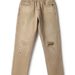 Tales & Stories Denim Woven Distressed Jeans - Khaki-picture-32