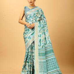 A.V.M. SILK MILLS Floral Zari Saree-image-94
