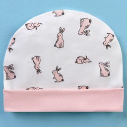 Ben Benny Interlock Cap Mitten Booties Set with Rabbit Print White - Diameter 9 .5 cm image 3