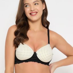 Clovia Polka Dots Full Coverage Lightly Padded Bra-image-37