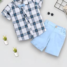 GLAM ELEGANCE Kids Printed Short Sleeves Shirt With Shorts-image-55
