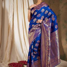 DEVATITHI BLUE Banarasi Silk Saree-picture-21