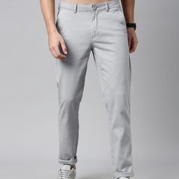 Roadster Men Grey Chinos Trousers-image-49