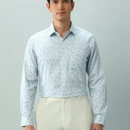Arrow Blue Cotton Regular Fit Floral Print Shirt-picture-12