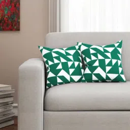 SEJ by Nisha Gupta Green & White Cushion Covers - Set of 2-image-64