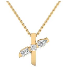 SHINE ETERNAL Lab Grown Diamond 18k (750) Yellow Gold Pendant for Women-picture-4