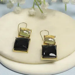 Biba Black Brass Dangler Earrings for Women-picture-13