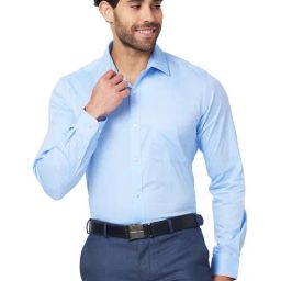 Raymond Blue Cotton Classic Fit Shirts-image-89