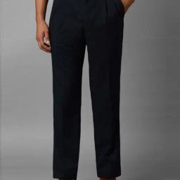 Louis Philippe Navy Regular Fit Trousers-picture-24