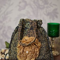 ITIHASIKALA Women Textured Bucket Embellished Handheld Bag-image-84