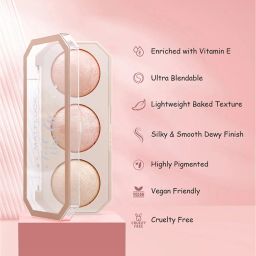 Matt Look Feel The Glow Baked Highlighter 03 Super Vibes - 15 gm image 3