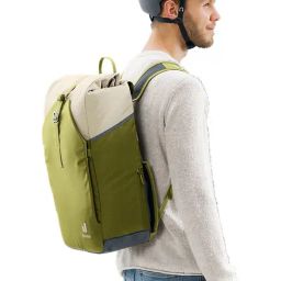 Deuter Green & Beige Solid Backpack-14